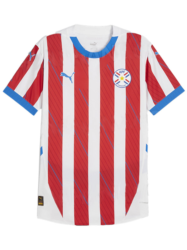 Paraguay maillot domicile uniforme de football premier vêtement de sport pour hommes kit de football maillot haut 2024-2025